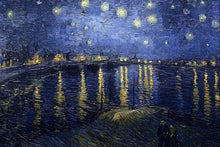 Laden Sie das Bild in den Galerie-Viewer, Diamond Painting – Van Gogh – Sternennacht über der Rhone – 40 x 50 cm auf Keilrahmen gespannt | Figured&#39;Art