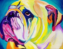 Laden Sie das Bild in den Galerie-Viewer, Malen nach Zahlen fŸr Erwachsene |ÊSchriller Bulldog | Figured&#39;Art