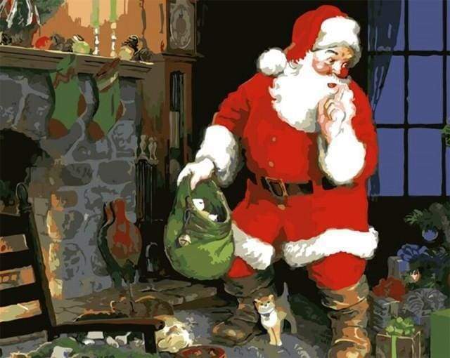 Malen nach Zahlen fŸr Erwachsene |ÊWeihnachtsgeschenk am Kamin | Figured'Art