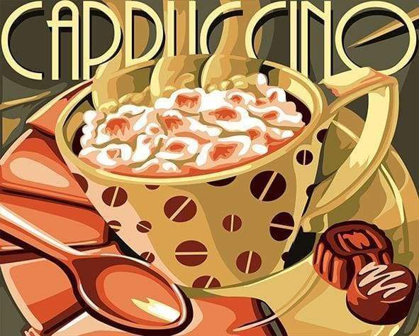 Malen nach Zahlen fŸr Erwachsene |ÊCappuccino | Figured'Art