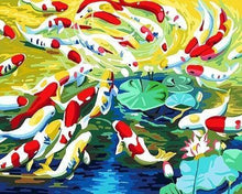 Laden Sie das Bild in den Galerie-Viewer, Malen nach Zahlen fŸr Erwachsene |ÊKoi und Seerosen | Figured&#39;Art