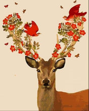 Laden Sie das Bild in den Galerie-Viewer, Malen nach Zahlen fŸr Erwachsene |ÊHirsch und Vögel | Figured&#39;Art