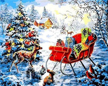 Laden Sie das Bild in den Galerie-Viewer, Malen nach Zahlen fŸr Erwachsene |ÊHirsche und Weihnachtsgeschenke | Figured&#39;Art