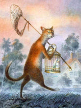 Laden Sie das Bild in den Galerie-Viewer, Malen nach Zahlen fŸr Erwachsene |ÊKatze und Vogel in einem Käfig | Figured&#39;Art