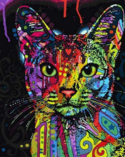Laden Sie das Bild in den Galerie-Viewer, Malen nach Zahlen fŸr Erwachsene |ÊModerne fraktale Katze | Figured&#39;Art