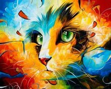 Laden Sie das Bild in den Galerie-Viewer, Malen nach Zahlen Erwachsene Bunte Katze Figured&#39;Art
