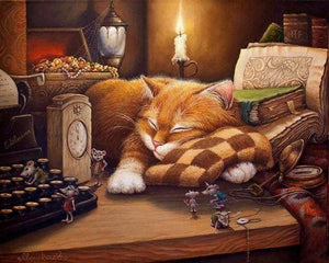 Malen nach Zahlen fŸr Erwachsene |ÊFaule Katze | Figured'Art