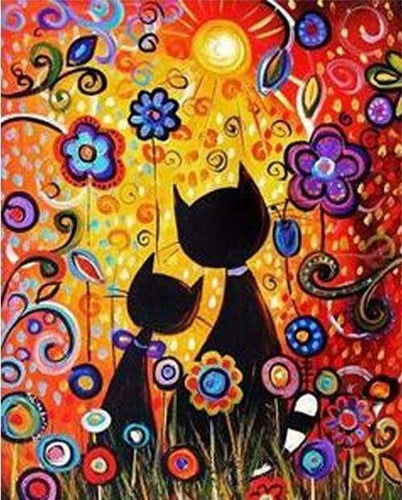 Malen nach Zahlen fŸr Erwachsene |ÊCartoon Katzen | Figured'Art