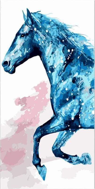 Malen nach Zahlen fŸr Erwachsene |ÊBlaues Pferd | Figured'Art