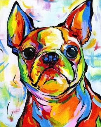 Malen nach Zahlen fŸr Erwachsene |ÊHund Pop Art 2 | Figured'Art