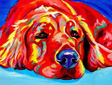 Laden Sie das Bild in den Galerie-Viewer, Malen nach Zahlen fŸr Erwachsene |ÊRoter Hund auf dem Boden | Figured&#39;Art
