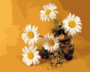 Malen nach Zahlen fŸr Erwachsene |ÊFünf Gänseblümchen | Figured'Art