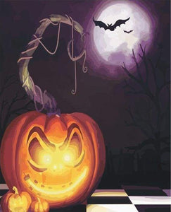 Malen nach Zahlen fŸr Erwachsene |ÊHalloween Kürbis | Figured'Art
