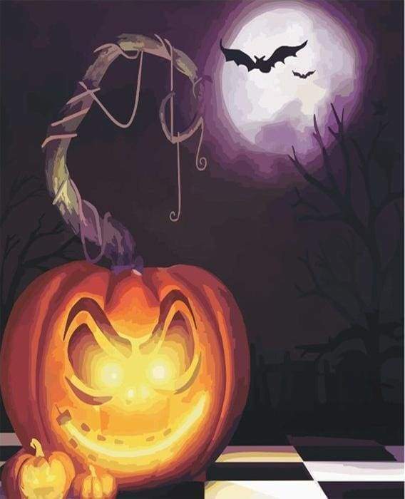 Malen nach Zahlen fŸr Erwachsene |ÊHalloween Kürbis | Figured'Art