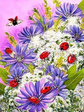 Laden Sie das Bild in den Galerie-Viewer, Malen nach Zahlen fŸr Erwachsene |ÊMarienkäfer in Blumen | Figured&#39;Art