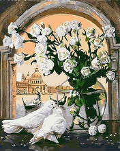 Laden Sie das Bild in den Galerie-Viewer, Malen nach Zahlen fŸr Erwachsene |ÊFriedenstauben | Figured&#39;Art