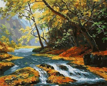 Laden Sie das Bild in den Galerie-Viewer, Malen nach Zahlen fŸr Erwachsene |ÊFließender Fluss | Figured&#39;Art