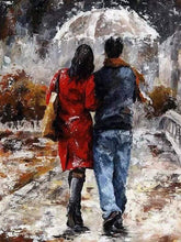 Laden Sie das Bild in den Galerie-Viewer, Malen nach Zahlen fŸr Erwachsene |ÊPaar und Regenschirm | Figured&#39;Art
