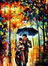 Laden Sie das Bild in den Galerie-Viewer, Malen nach Zahlen fŸr Erwachsene |ÊRomantisches Paar im Regen | Figured&#39;Art