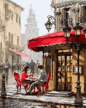 Laden Sie das Bild in den Galerie-Viewer, Malen nach Zahlen fŸr Erwachsene |ÊPaare auf der Terrasse | Figured&#39;Art
