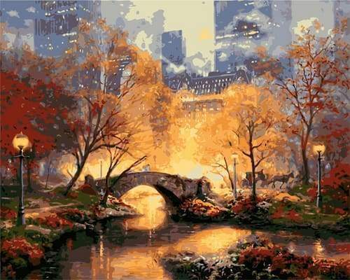 Malen nach Zahlen fŸr Erwachsene |ÊDämmerung in Manhattan | Figured'Art