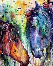 Laden Sie das Bild in den Galerie-Viewer, Malen nach Zahlen fŸr Erwachsene |ÊZwei Pferde in Farben | Figured&#39;Art
