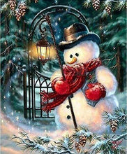 Laden Sie das Bild in den Galerie-Viewer, Diamond Painting, Schneemann mit rotem Schal