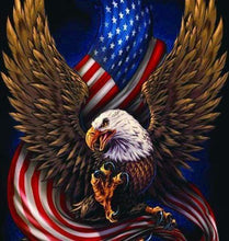 Laden Sie das Bild in den Galerie-Viewer, Diamond Painting, Amerikanischer Adler und Flagge