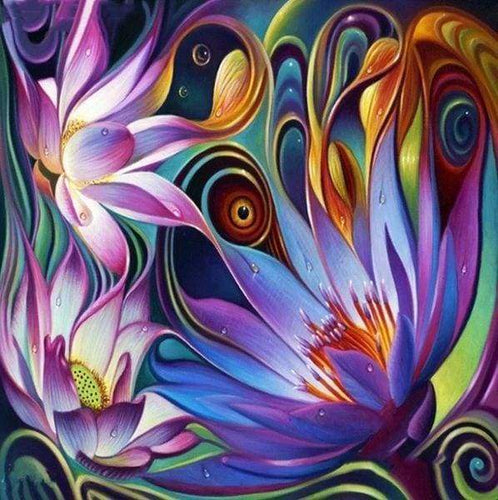 Diamond Painting, Bunte Blumen