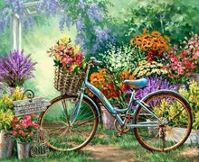 Laden Sie das Bild in den Galerie-Viewer, Diamond Painting, Fahrräder und Blumen