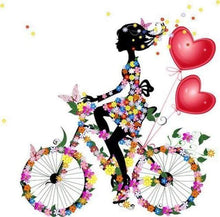Laden Sie das Bild in den Galerie-Viewer, Diamond Painting, Fahrrad und Blumen