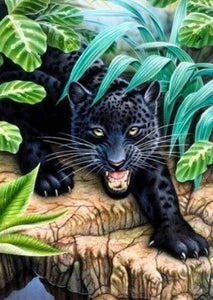 Diamond Painting, Schwarzer Panther