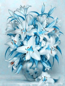 Diamond Painting, Blaue Lilie