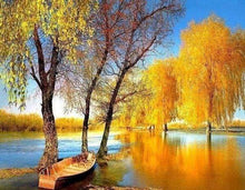 Laden Sie das Bild in den Galerie-Viewer, Diamond Painting, Boot auf einem Teich