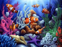 Laden Sie das Bild in den Galerie-Viewer, Diamond Painting, Echter Clownfisch