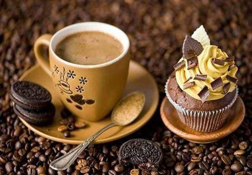 Diamond Painting, Kaffee und Keksen