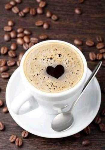 Diamond Painting, Kaffee mit Liebe