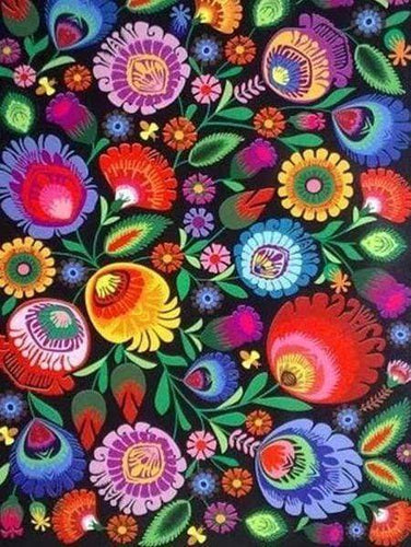 Diamond Painting, Farbenfrohe Blumen