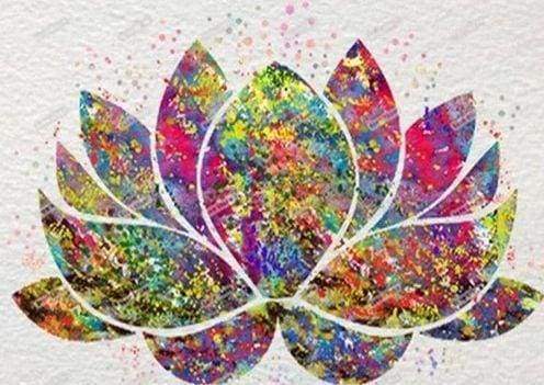 Diamond Painting, Bunte Seerose
