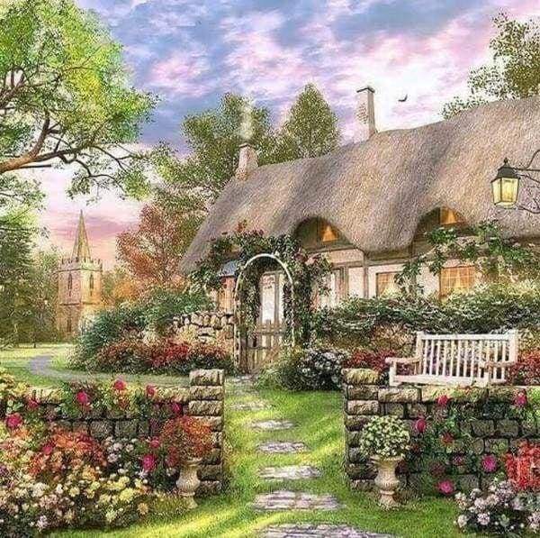 Diamond Painting, Landhaus