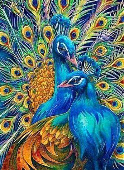 Diamond Painting, Straußenpaar