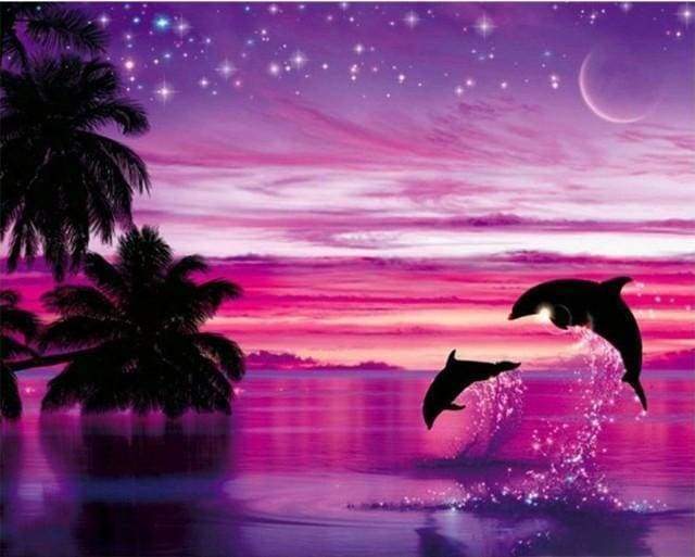 Diamond Painting, Delfin Spass