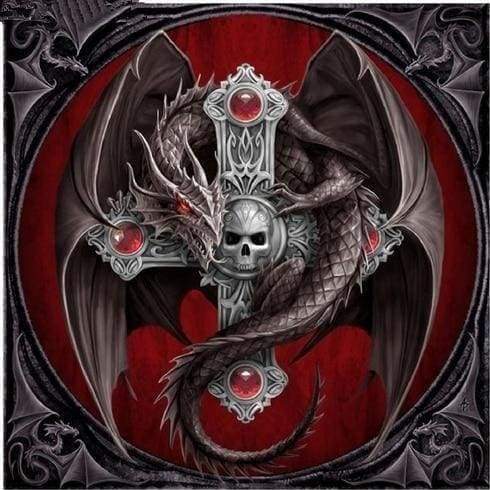 Diamond Painting, Bösartiger Drache