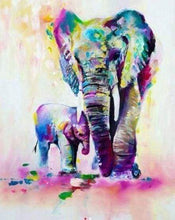 Laden Sie das Bild in den Galerie-Viewer, Diamond Painting, Elefant und Kalb