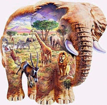 Laden Sie das Bild in den Galerie-Viewer, Diamond Painting, Elefant Landschaft