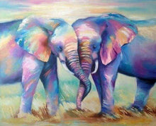 Laden Sie das Bild in den Galerie-Viewer, Diamond Painting, Elefantenpaar