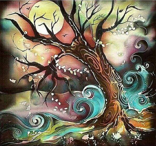 Diamond Painting, Verzauberter Baum