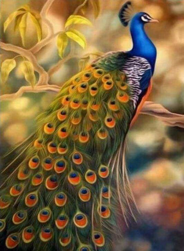 Diamond Painting, Blauer Pfau