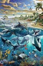 Laden Sie das Bild in den Galerie-Viewer, Diamond Painting, Fische und Delfine