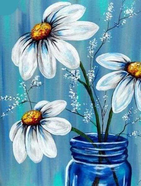 Diamond Painting, Blumenvase